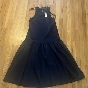 NWT Maeve Anthropologie Navy Blue Flounce Midi Maxi Dress Sz XS